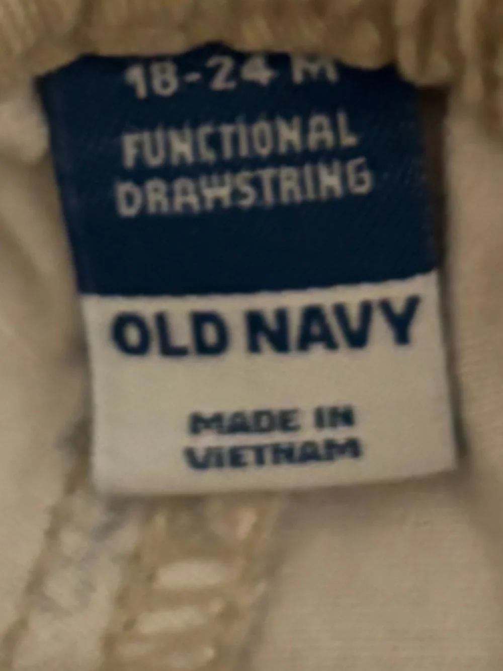 Old Navy Beige Shorts with Navy Anchor Print